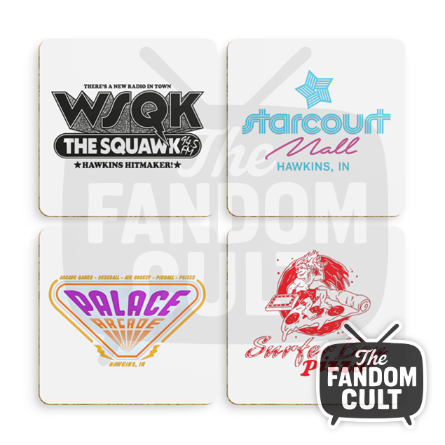 Brands of Hawkins Group #2 Drinks Coasters - Set of 4