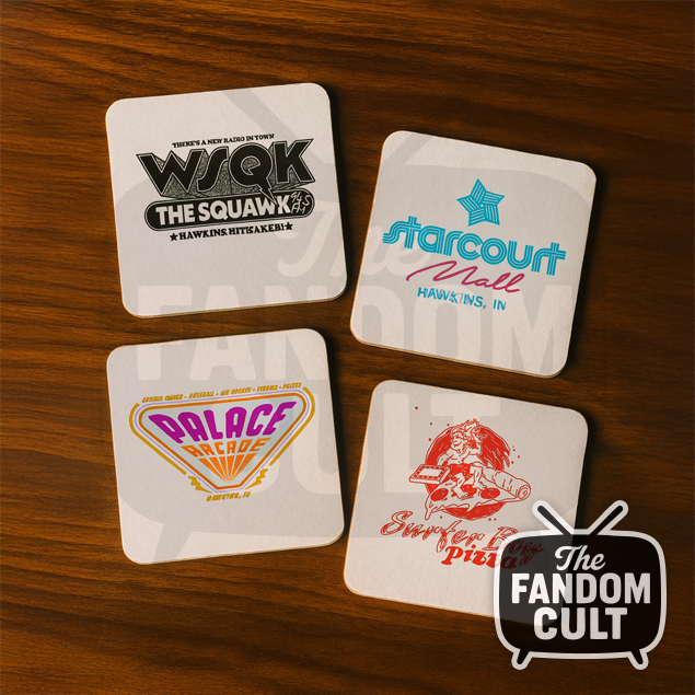 Brands of Hawkins Group #2 Drinks Coasters - Set of 4