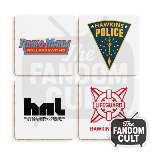Brands of Hawkins Group #3 Drinks Coasters - Set of 4