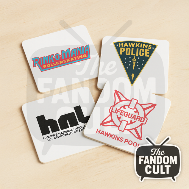 Brands of Hawkins Group #3 Drinks Coasters - Set of 4
