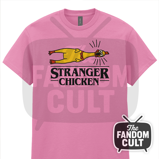 Stranger Chicken T-Shirt - Rubber Squawk!