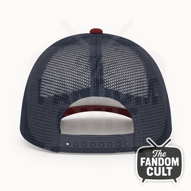Three-tone Retro Red, White & Blue Foam Mesh Cap - Dustin Henderson