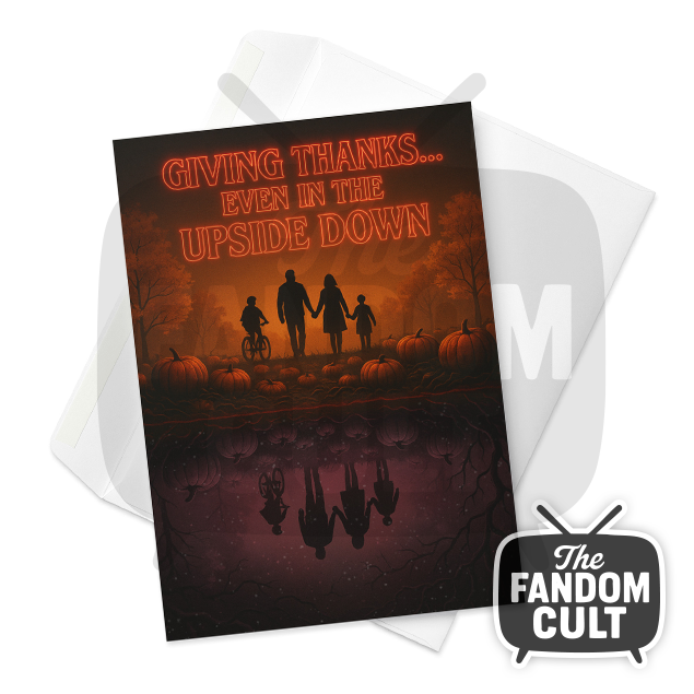 Thanksgiving Card - Even in the Upside Down - 5" x 7"