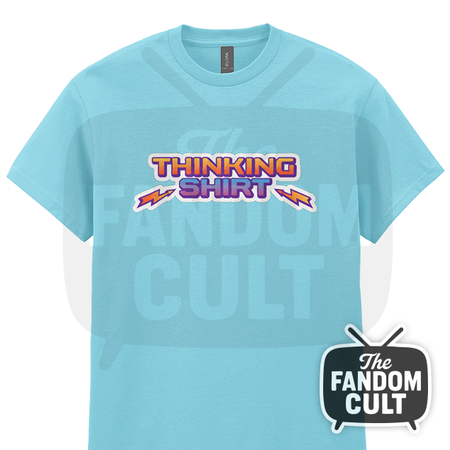 Thinking Shirt T-Shirt in Light Blue -  Stranger Things Parody
