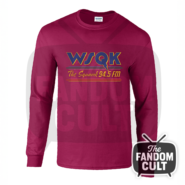 WSQK Long Sleeve Logo Tee in Red