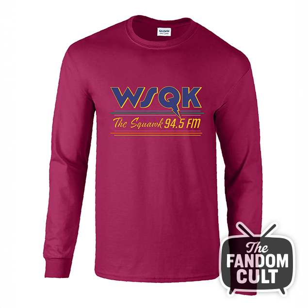 WSQK Long Sleeve Logo Tee in Red